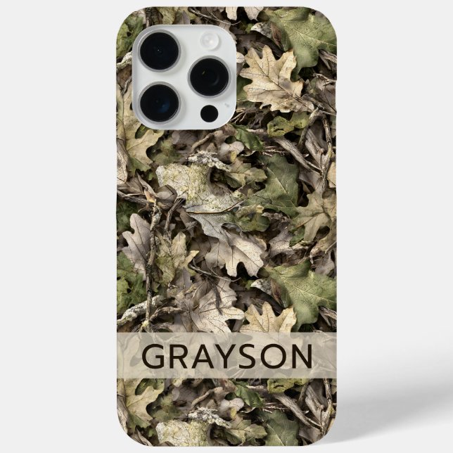 Coques Case-Mate iPhone Personnalisé camouflage de feuilles (Verso)