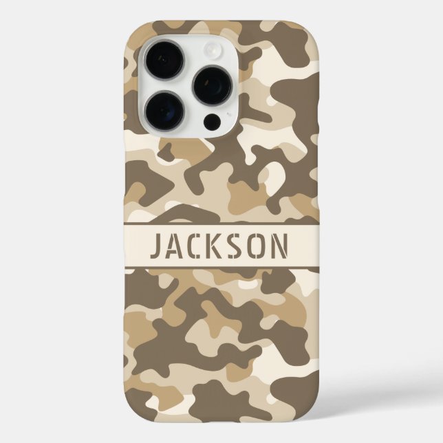 Coques Case-Mate iPhone Personnalisé camouflage du désert (Verso)