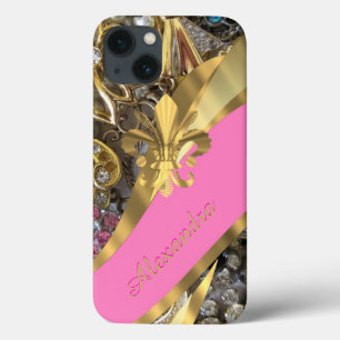 Case-Mate iPhone Case Personnalisé chic élégant or et argent rose