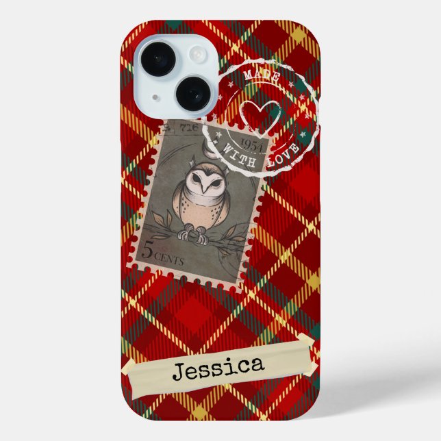 Coques Case-Mate iPhone Personnalisé Chic et Tartan amusant Impression (Verso)
