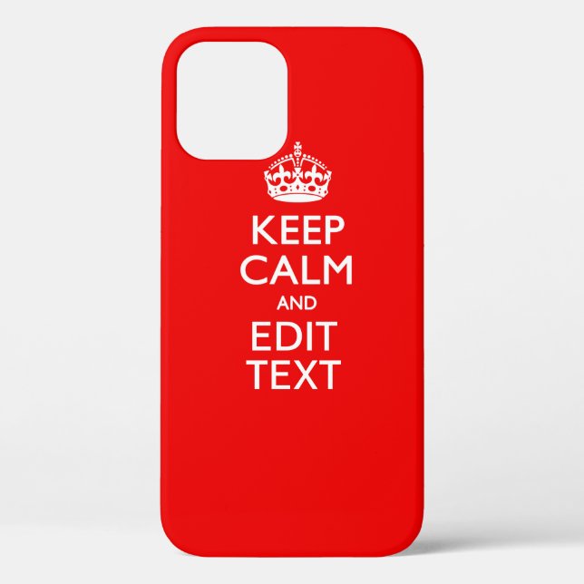 Coques Case-Mate iPhone Personnalisé Conserver Le Calme Et Modifier Le Tex (Verso)