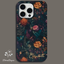 Personnalisé Élégant Rose floral gothique foncé