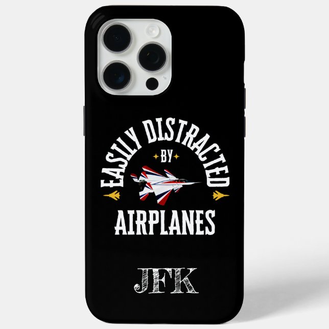 Coques Case-Mate iPhone Personnalisé, Facilement Distrait Par Avion, Pilot (Verso)