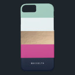 Coque Case-Mate iPhone Personnalisé | Files d'attente lumineuses<br><div class="desc">Design rayé brillant et audacieux qui peut être personnalisé avec un nom. | Conçu par Shelby Allison</div>
