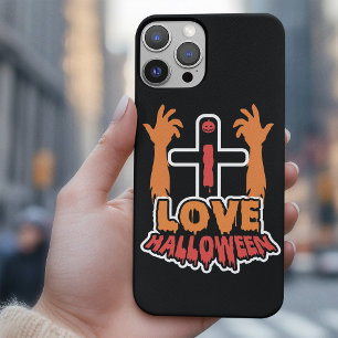 Coque iPhone 16 Pro Max Personnalisé I Love Halloween