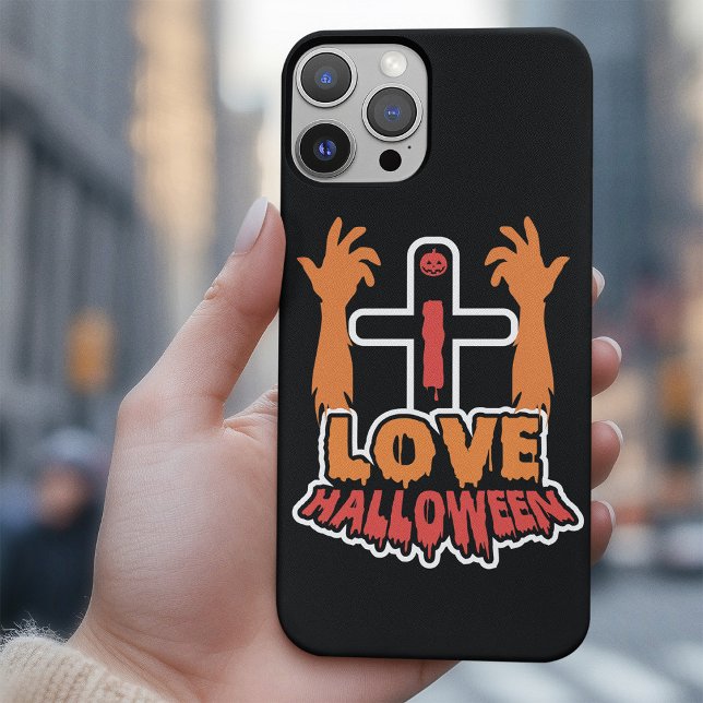 Coques Case-Mate iPhone Personnalisé I Love Halloween (Créateur téléchargé)