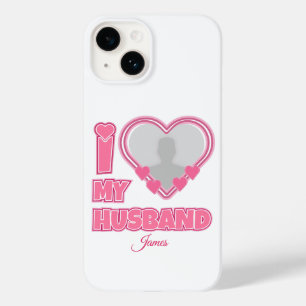 Coque Case-Mate iPhone Personnalisé I Love My Husband - Ajouter Photo & N