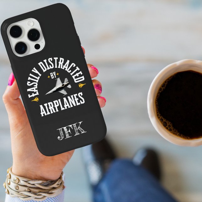 Coques Case-Mate iPhone Personnalisé Initiales,Facilement Distrait Par Avi (Créateur téléchargé)