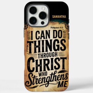 Coque iPhone 16 Pro Max Personnalisé je peux faire tout Vintage chrétien