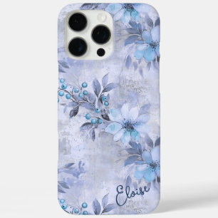 Coque iPhone 16 Pro Max Personnalisé Joli Shabby Chic hiver Floral