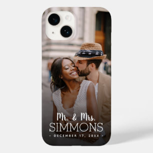Coque Case-Mate iPhone Personnalisé M. et Mme Monogram Mariage Photo