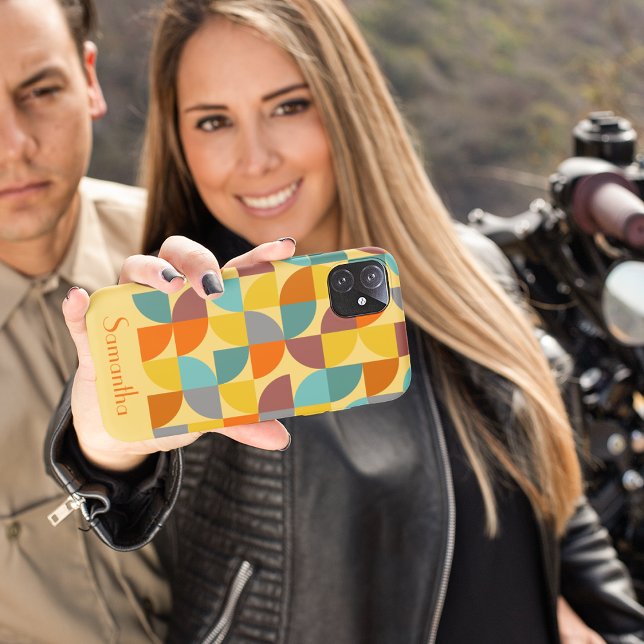 Coques Case-Mate iPhone Personnalisé Mi-Siècle Moderne Jaune Orange Or (Créateur téléchargé)