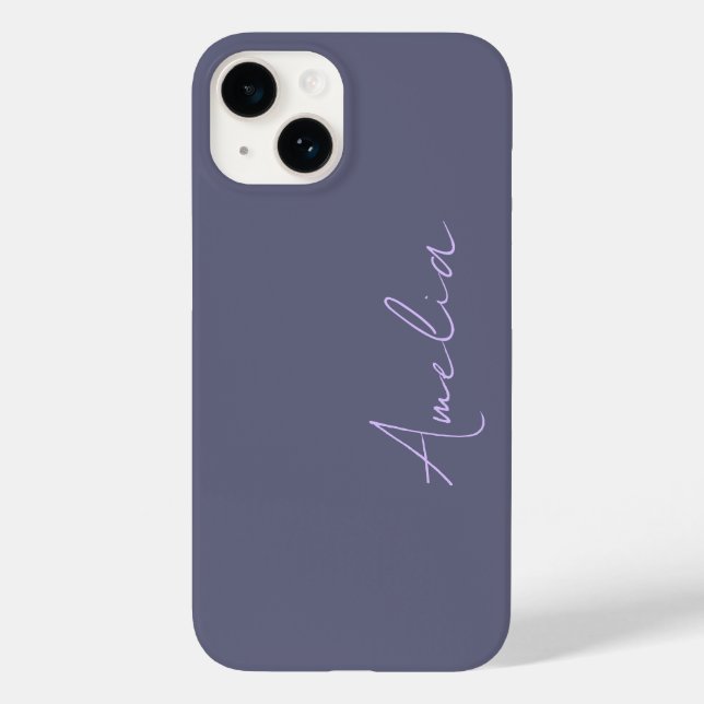 Coques Case-Mate iPhone Personnalisé Minimal Moderne Purple (Verso)