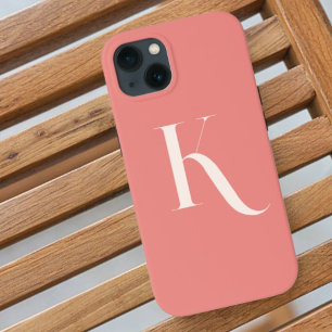 Case-Mate iPhone Case Personnalisé Moderne Nom initial l Blush Rose Girl