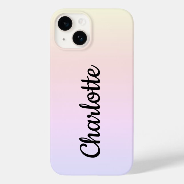 Coques Case-Mate iPhone Personnalisé Moderne Pastel Ombre (Verso)