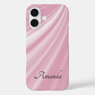 Coque Pour iPhone 16 Personnalisé Moderne Stylé Coller rose Rose pâle