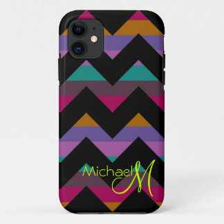 Case-Mate iPhone Case Personnalisé Monogramme coloré Chevron Zigzag 5