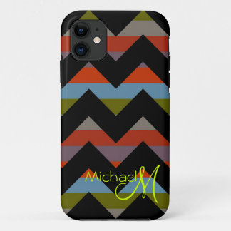 Coques Pour iPhone Personnalisé Monogramme coloré Chevron Zigzag 7