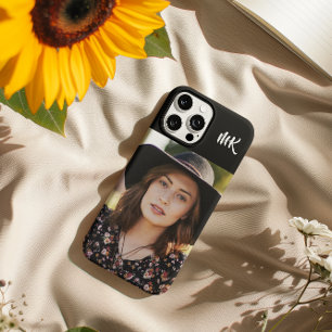 Coque iPhone 16 Pro Max Personnalisé Monogramme Votre Photo Jolie Dame