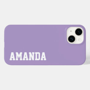 Coque Case-Mate iPhone Personnalisé Nom élégant moderne couleur levender