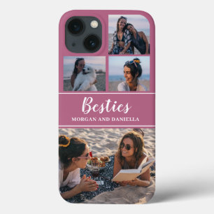 Case-Mate iPhone Case Personnalisé Nom Rose Meilleurs Amis Photo Collage