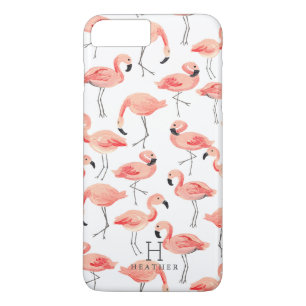 Coque iPhone 8 Plus/7 Plus Personnalisé  Parti Flamant rose