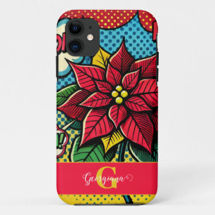 Case-Mate iPhone Case Personnalisé Retro Comic Livre Pop Art Poinsettia