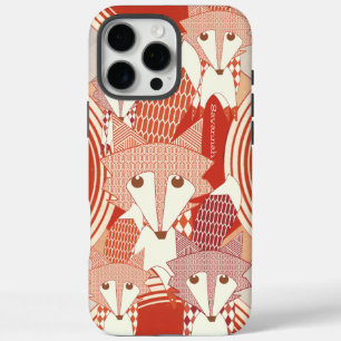 Coques iPhone 16 Pro Max Personnalisé Retro Fox Art Red Retro iphone 5