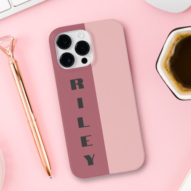 Coques Case-Mate iPhone Personnalisé Rose à deux blocs de couleur Gold Blu (Créateur téléchargé)