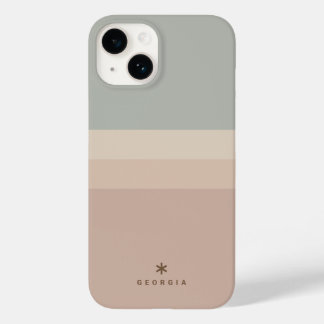 Coque Case-Mate iPhone Personnalisé Rose couleur bloc rose Turquoise gran