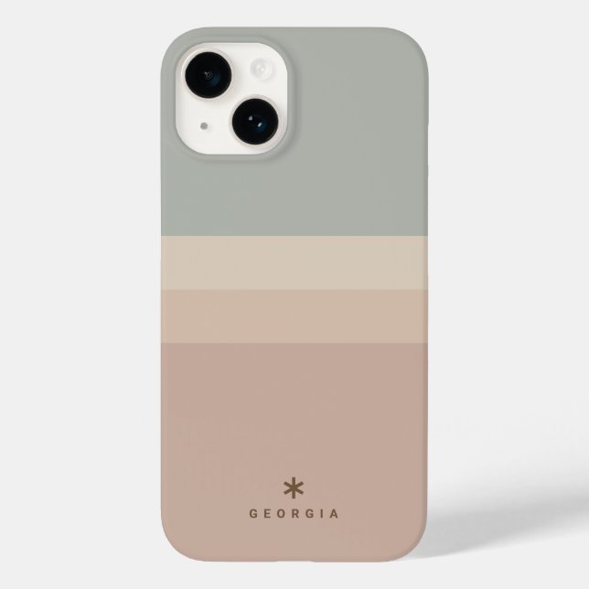 Coques Case-Mate iPhone Personnalisé Rose couleur bloc rose Turquoise gran (Verso)