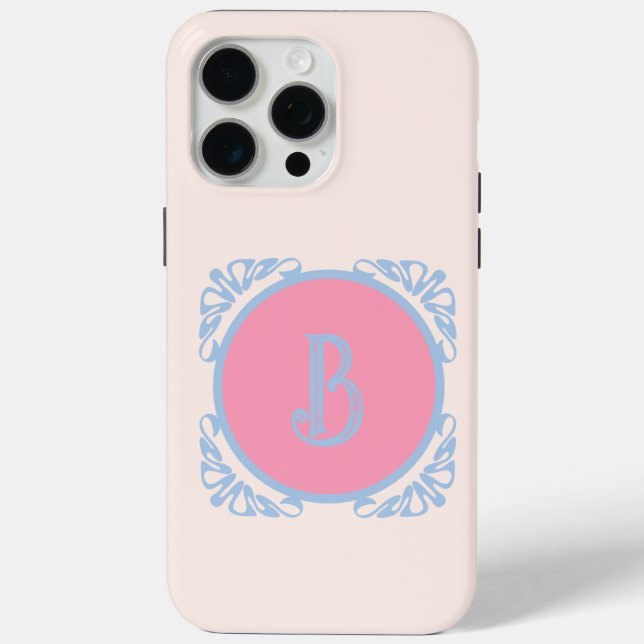 Coques Case-Mate iPhone Personnalisé rose et bleu  (Verso)