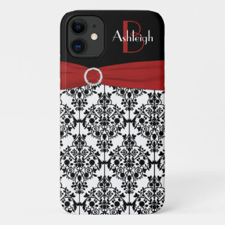 Case-Mate iPhone Case Personnalisé rouge noir noir blanc Damask iPhone 1