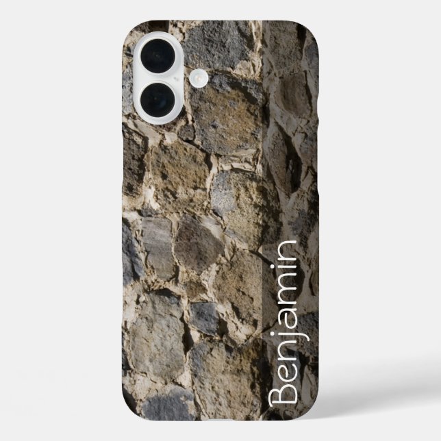 Coques Case-Mate iPhone Personnalisé Rustic Rock Wall Photographie Abstrai (Verso)