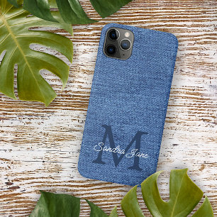 Case-Mate iPhone Case Personnalisé Style Blue Jeans Nom Denim sur