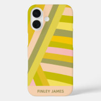 Personnalisé Vert Rose Yellow Stripes Nom été