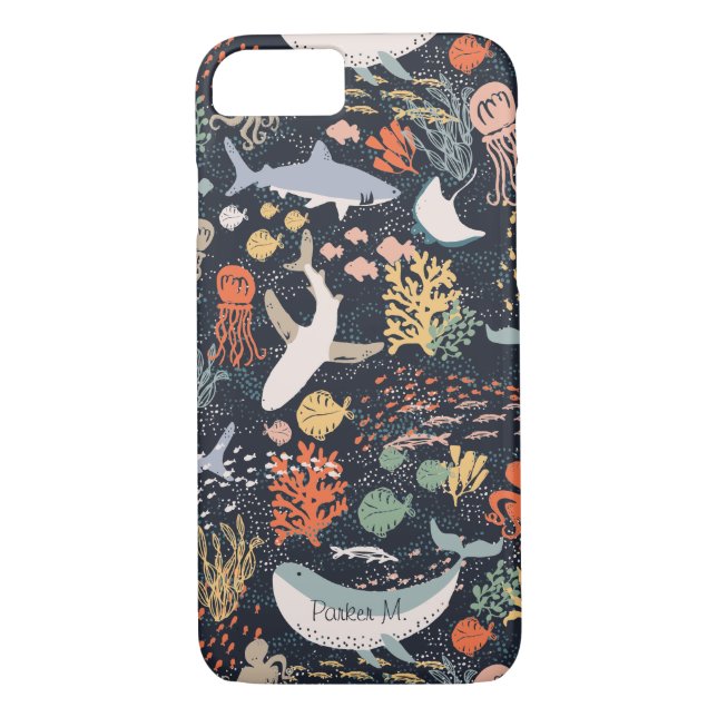 Coques Case-Mate iPhone Personnalisé| Vie marine (Dos)