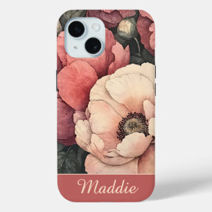 Coque Case-Mate iPhone Personnalisé Vintage Plutôt Blush Rose Floral