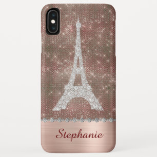 Case-Mate iPhone Case Personnalisée Girly Paris Diamond Rose Gold
