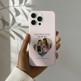 Coque iPhone 16 Pro Personnalisée Meilleure Maman Jamais Coeur Photo