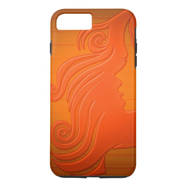 Coques Case-Mate iPhone Personnalisée Orange Gold Femme Face Coiffeuse (Dos)
