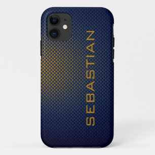 Case-Mate iPhone Case Personnaliser Blue Ocher fibre de carbone à motif