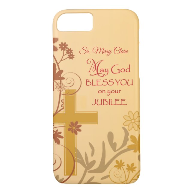 Coques Case-Mate iPhone Personnaliser, Jubilee Anniversaire Nun Cross, Fil (Dos)