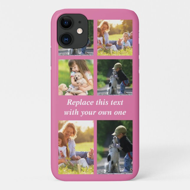 Coques Case-Mate iPhone Personnaliser le collage photo et le texte Coque-M (Dos)