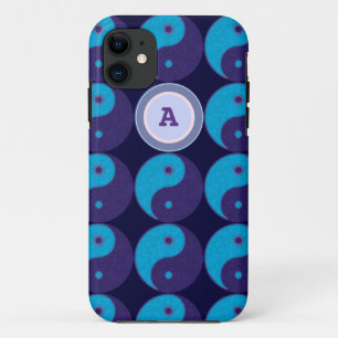 Coque iPhone 11 Personnaliser le yoga Yin-Yang initial