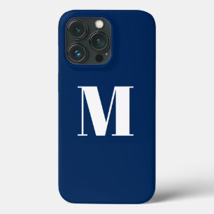Case-Mate iPhone Case Personnaliser monogramme initial marine bleu blanc