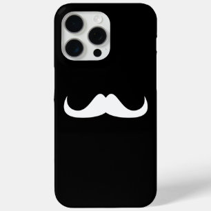 Coque iPhone 15 Pro Max Personnaliser Mustache noir et blanc