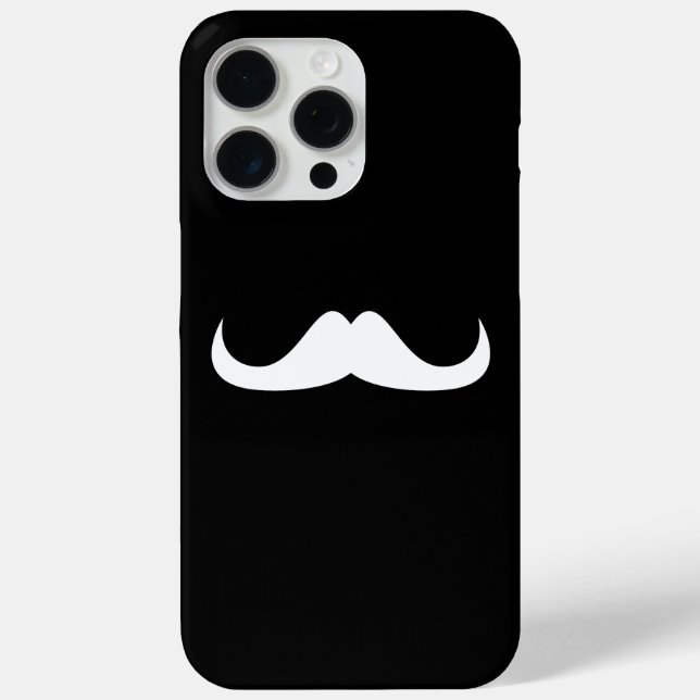 Coques Case-Mate iPhone Personnaliser Mustache noir et blanc (Verso)