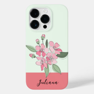 Coque Case-Mate iPhone personnaliser nom moderne floral