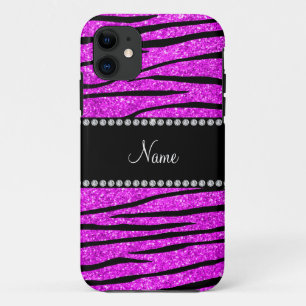 Coques Pour iPhone Personnaliser nom neon parties scintillant rose zè